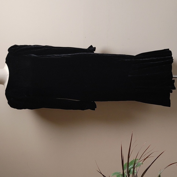 Vintage Black Velvet Opera Dress Size 4